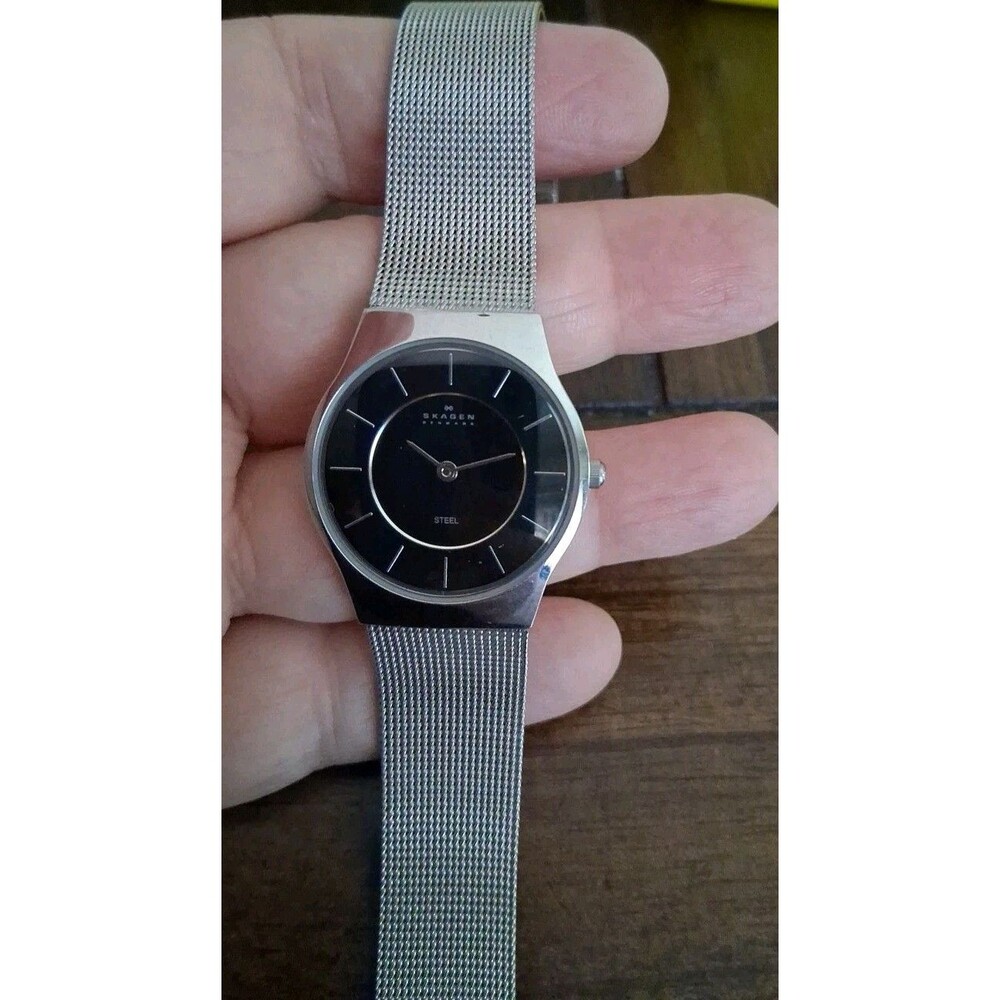 Skagen Watch Women Dress Silver Milanese Band Quartz Analog Not Work